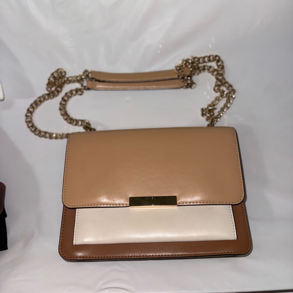 Michael Kors Brown and Cream Crossbody Bag - Picture 3 of 4